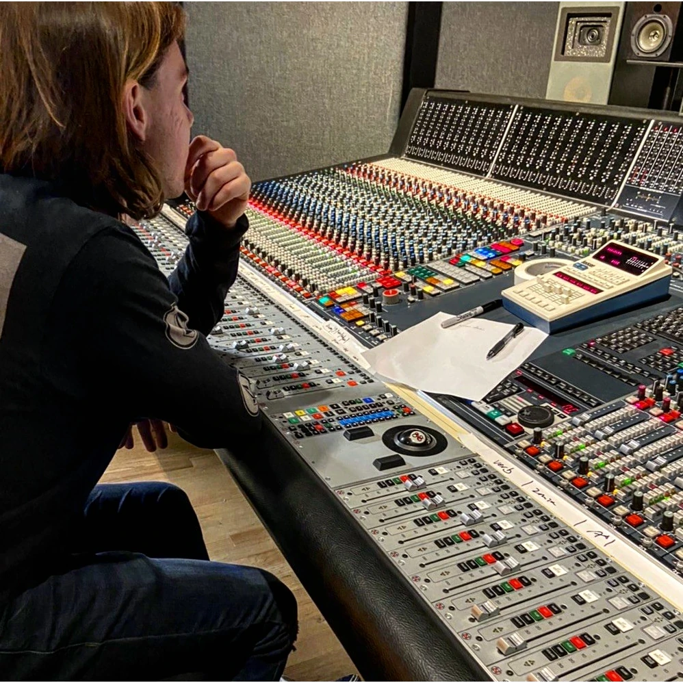 producer working with soundboard